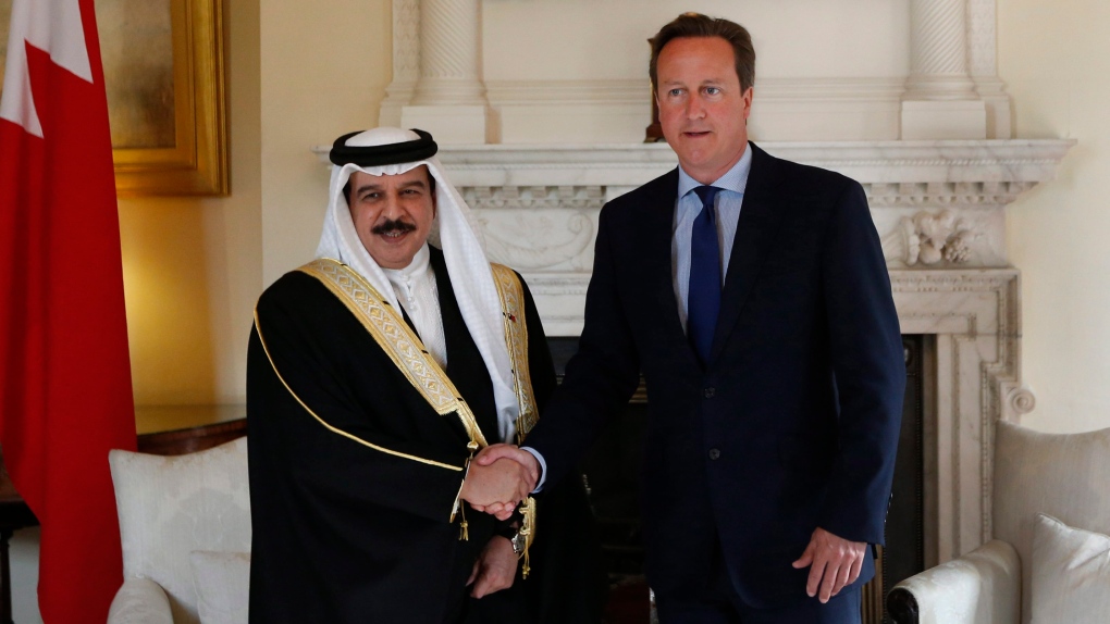 David Cameron and King Hamad bin Isa Al Khalifa