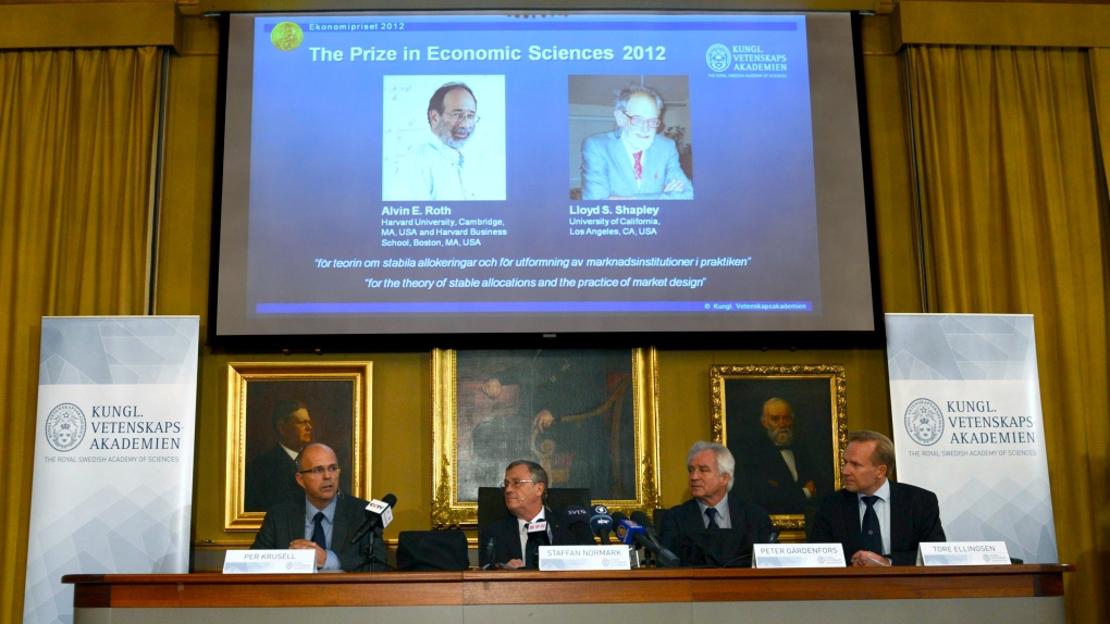Alvin Roth Lloyd Shapley Nobel Economics