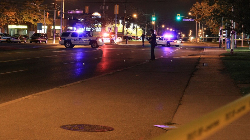Police are investigating after a man was shot late Monday night. (CP24/Tom Stefanac)