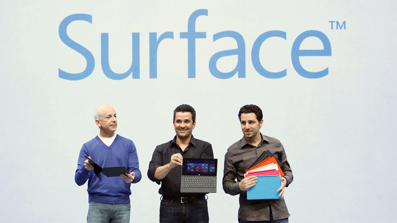 Microsoft's Surface products on June 18, 2012.
