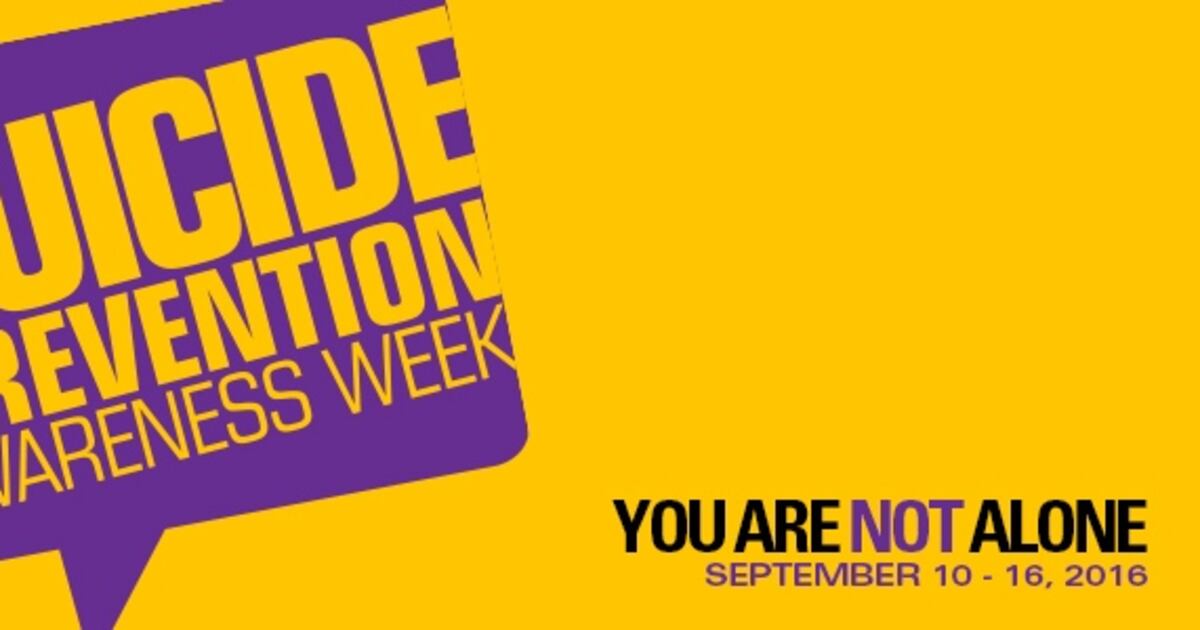 'You Are Not Alone' campaign plans several events for suicide prevention