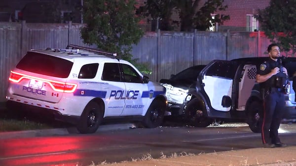 Driver crashes into Peel police car after fleeing traffic stop