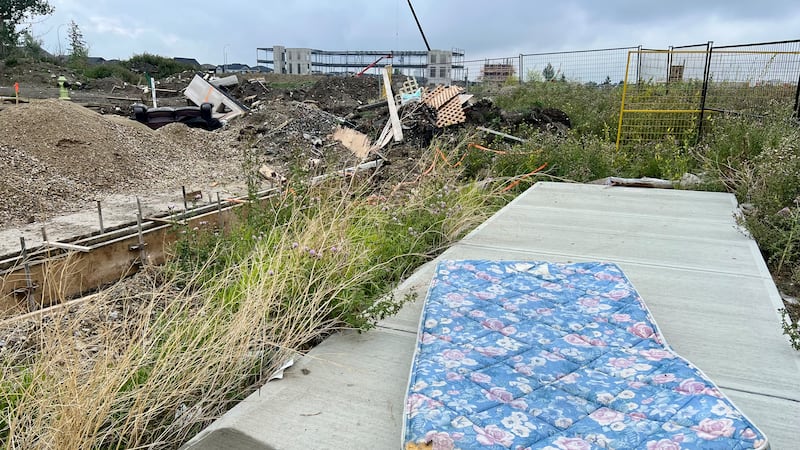 ‘Too stinky’: Illegally dumped garbage frustrating northeast Calgary community