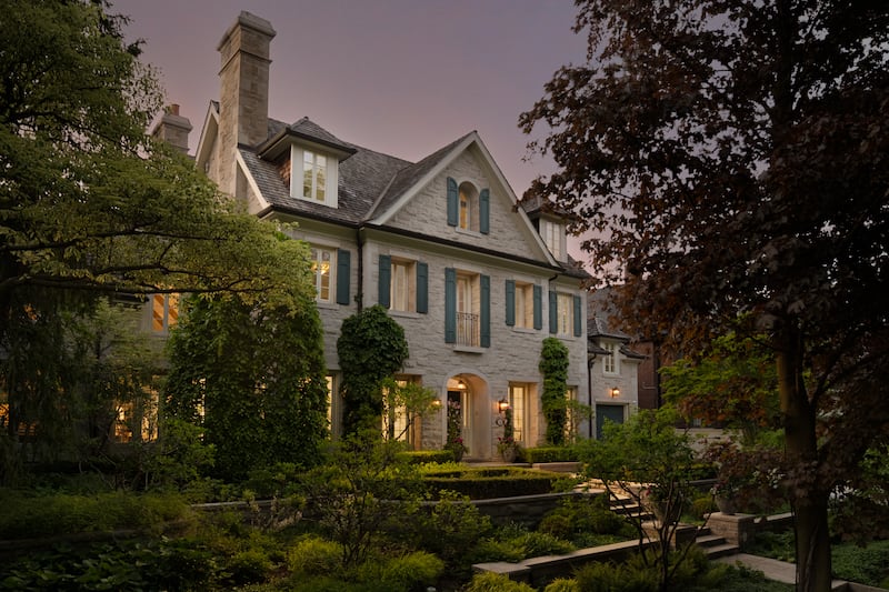 This $17 million dollar Rosedale home comes with a heated driveway and private basketball court