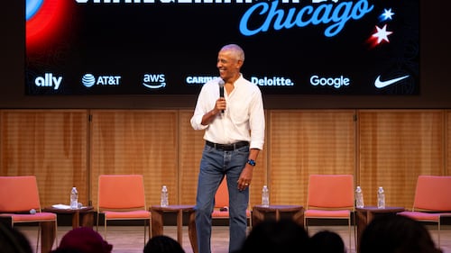 Former U.S. president Barack Obama surprises WNBA All-Stars at their practice at his Presidential Center