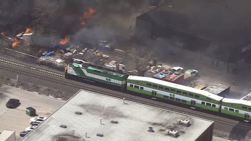 Emergency crews respond to industrial field fire in Vaughan