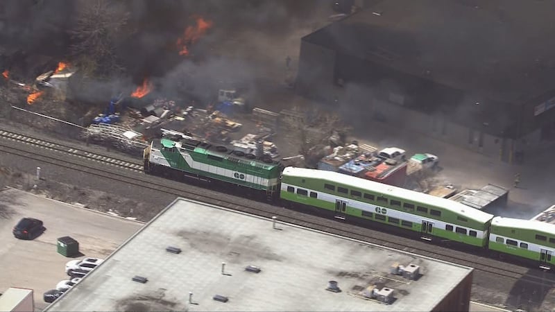 Emergency crews respond to industrial field fire in Vaughan