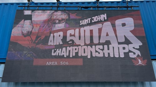The first ever Air Guitar Canada East Coast Regional Qualifier was held at the Area 506 Waterfront Container Village. (CTV/Avery MacRae)