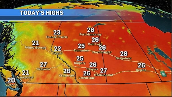 Hot and sunny weather expected in Calgary for the rest of May
