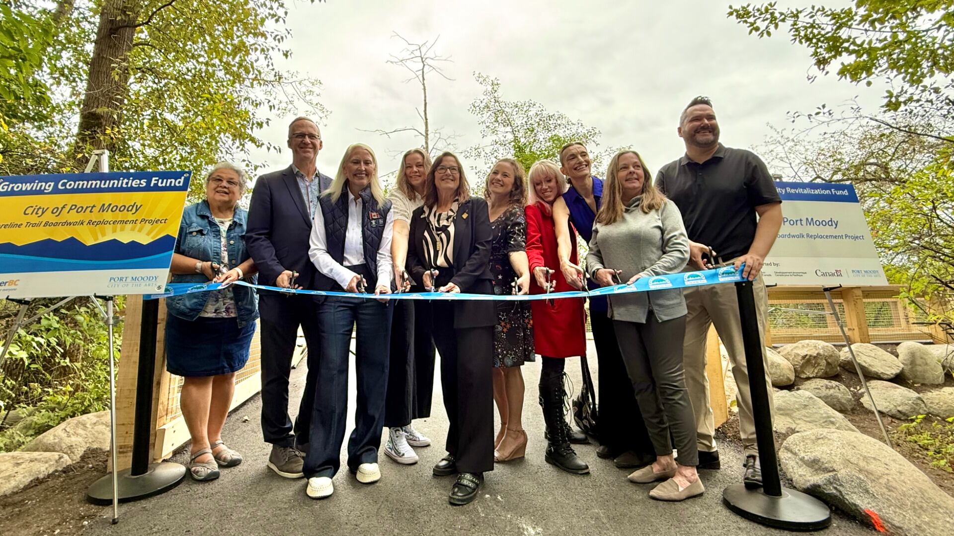 Port Moody boardwalk ribbon cutting