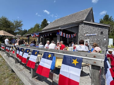 Acadians gathered at the L’Acadie de Chezzetcook Historic Site Saturday to celebrate National Acadian Day. (Mike Lamb/CTV News)