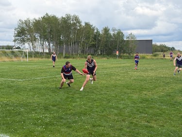 Teams from across the Maritimes got together Sunday to play some Australian rules football, also known as "footy." (CTV/Derek Haggett)