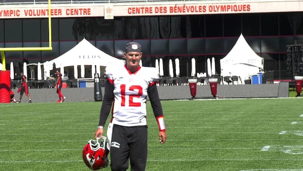 Love eager to prove self as frontrunner for Stampeders’ backup QB job