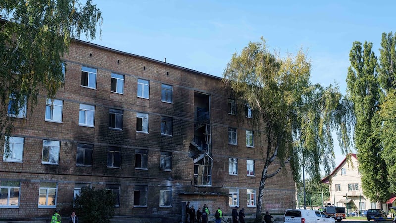 A Russian drone hits a Kyiv school as Moscow presses its aerial campaign against Ukraine
