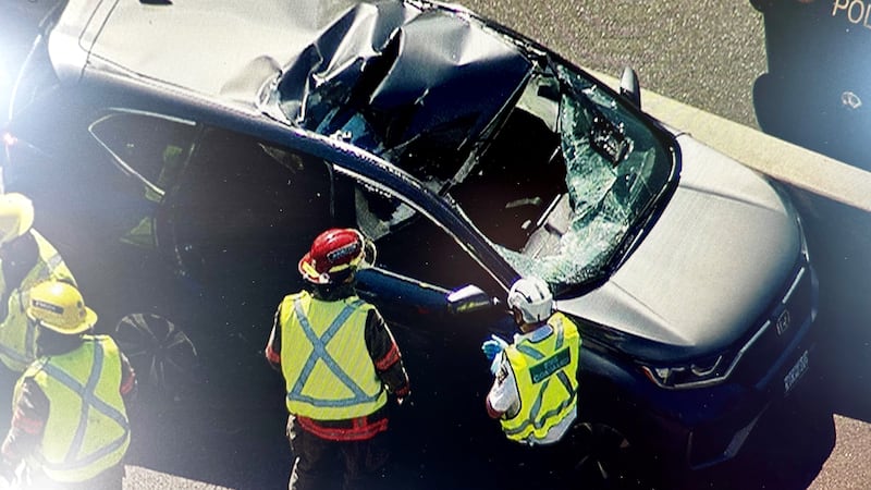 Parts of highway in Ontario closed after loose tire strikes passing SUV: police