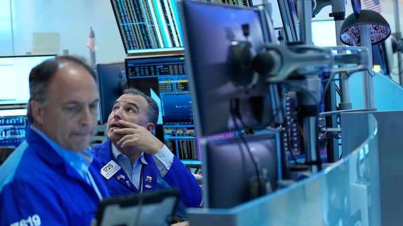 Most U.S. stocks fall after the bond market cranks the pressure even higher