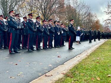 Remembrance Day ceremony in Fredericton, N.B. on Tuesday, Nov. 11, 2025. (CTV Atlantic/ Laura Brown)