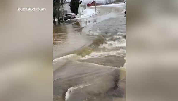 Flood warning for community of Pinkerton