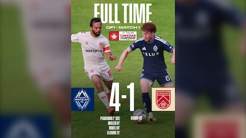 Whitecaps defeat Cavalry FC in first leg of Canadian Championship quarterfinals