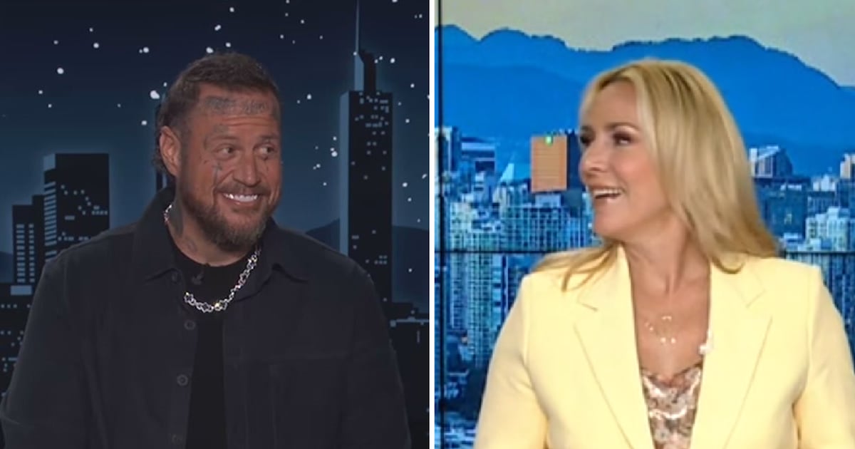 Jelly Roll plays clip of Your Morning Vancouver while filling in for Jimmy Kimmel