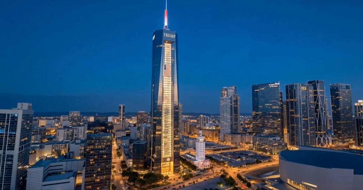 Trump shares renderings of a towering U.S. presidential library