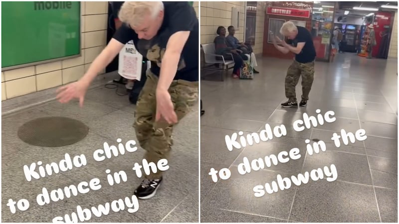 Comedian Mike Myers shows that it’s ‘kinda chic to dance’ at a TTC subway station