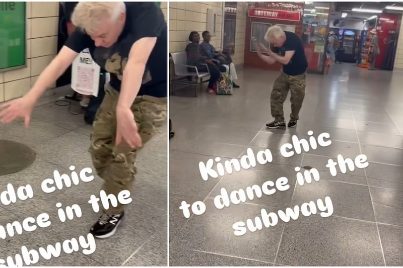 Comedian Mike Myers shows that it’s ‘kinda chic to dance’ at a TTC subway station