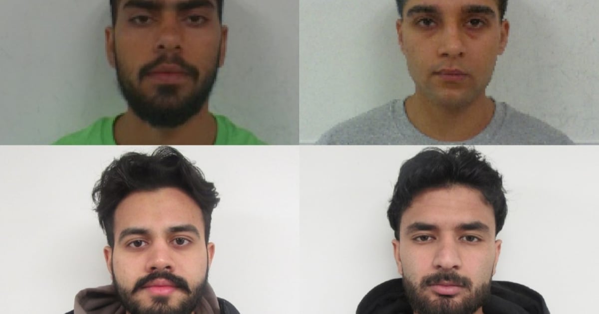 The CBSA says Palwinder Singh (top left), Jasmer Singh (top right), Amitoz Bajwa (bottom left) and Sahibjot Singh (bottom right) were linked to extortion-related activity and removed from Canada. (Handout)