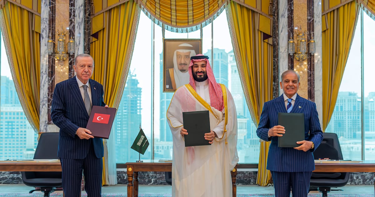 Photo: ctvnews.ca From left, Turkish President Recep Tayyip Erdogan, Saudi Crown Prince Mohammed bin Salman and Pakistani Prime Minister
