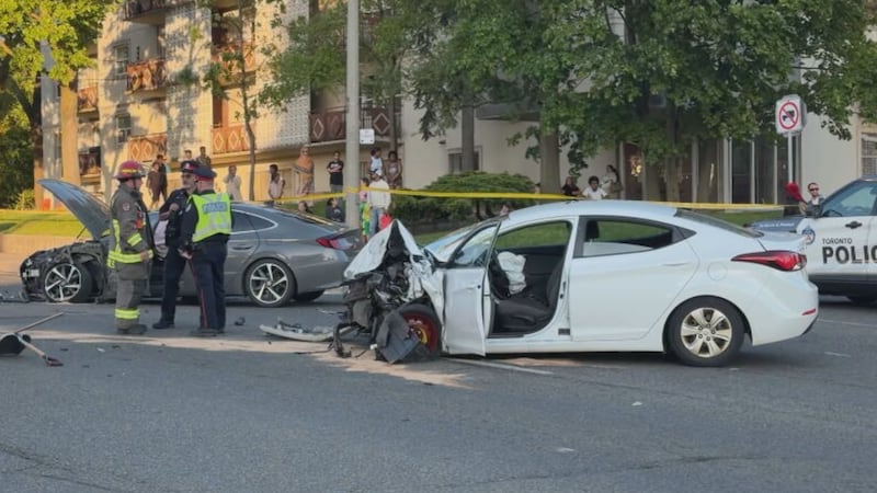 Several people injured in North York two-vehicle crash: police