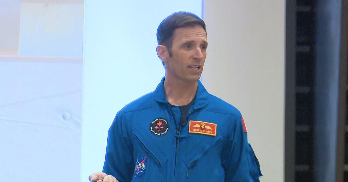 Photo: CTV News Canadian astronaut Col. Joshua Kutryk discusses Canada’s future in space at the Telus Spark on Monday, May 25, 2026