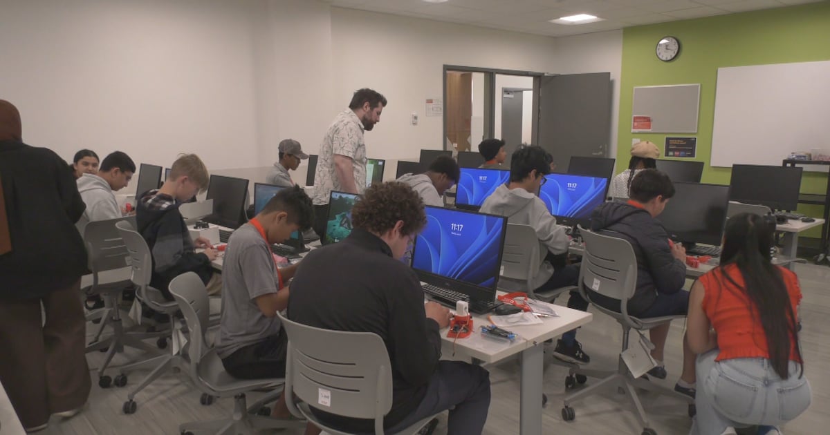 Robotics camp teaches young students elements of design, construction