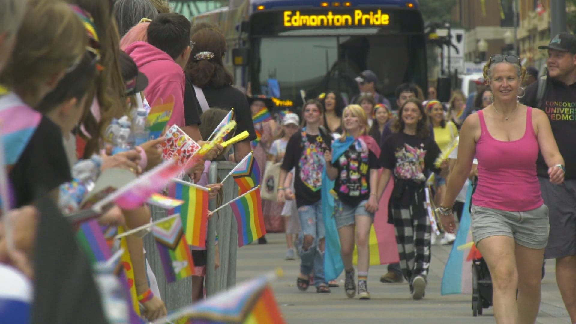 Pride parade attracts thousands to downtown Edmonton amid some groups’ boycotts