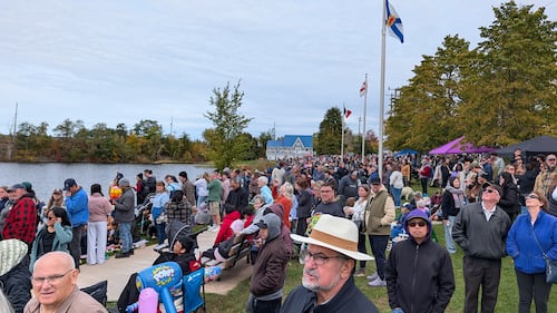 Families went to the Windsor Pumpkin Regatta and Build Your Own Boat Race in Windsor, N.S., on Sunday, Oct. 11, 2026. (Valentine Nkengbeza/CTV Atlantic)