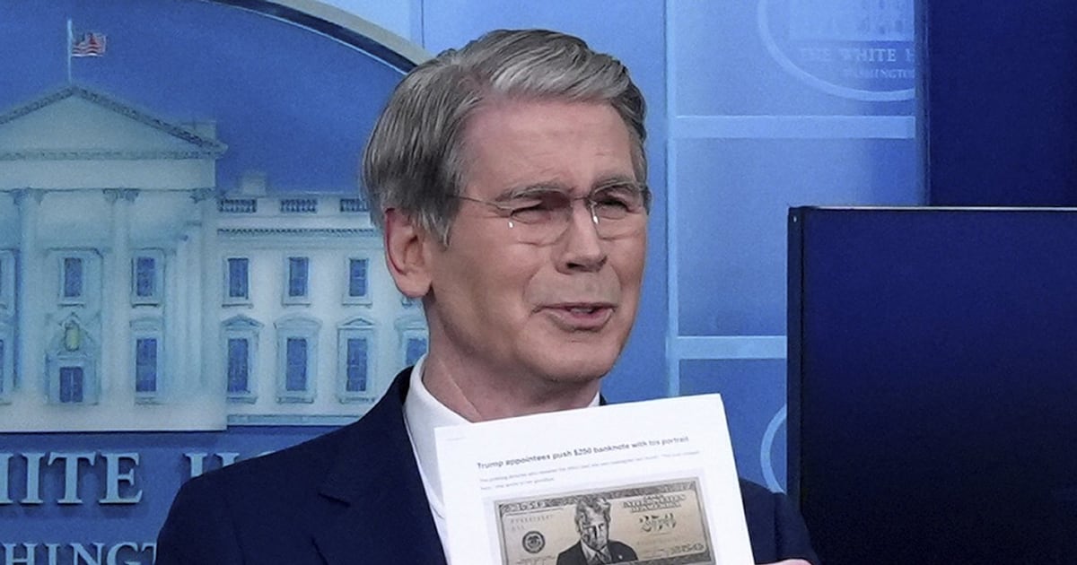 Treasury Secretary Scott Bessent speaks to reporters in the James Brady Press Briefing Room at the White House, Thursday, May 28, 2026, in Washington. (AP Photo/Jacquelyn Martin)