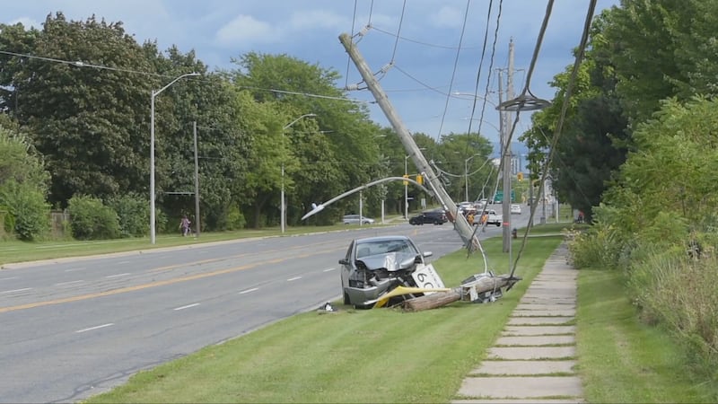 Driver in hospital after Burlington crash takes out a pole