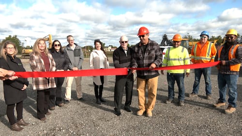 Construction underway on a 24-hour truck stop on Hwy. 11