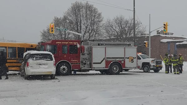 Fire truck driver charged after multi-vehicle crash involving school bus