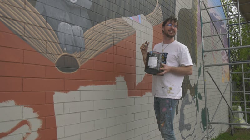 Edmonton mural artist catches attention of famous musician