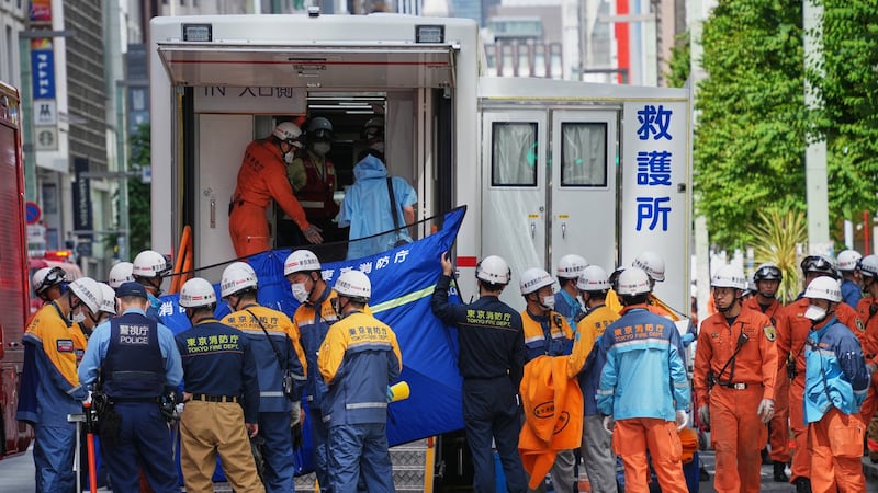 Over 20 taken to hospital after unknown substance allegedly sprayed in Tokyo shopping area
