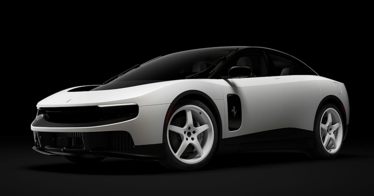 Exclusive model of Ferrari’s first electric car, Luce, sells for record ...