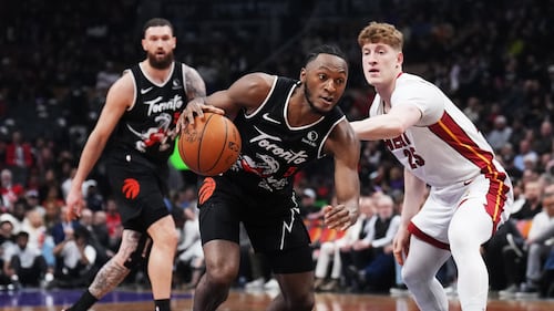 Toronto Raptors guard Quickley out day-to-day with hamstring strain ahead of Game 1 in Cleveland