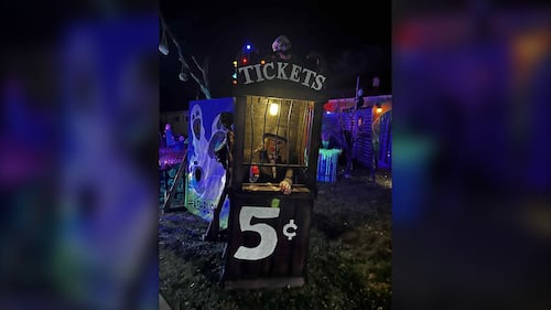 The Halloween Display on the Whittaker's property in West Riverview, N.B. (Courtesy: Riley-Malcolm)
