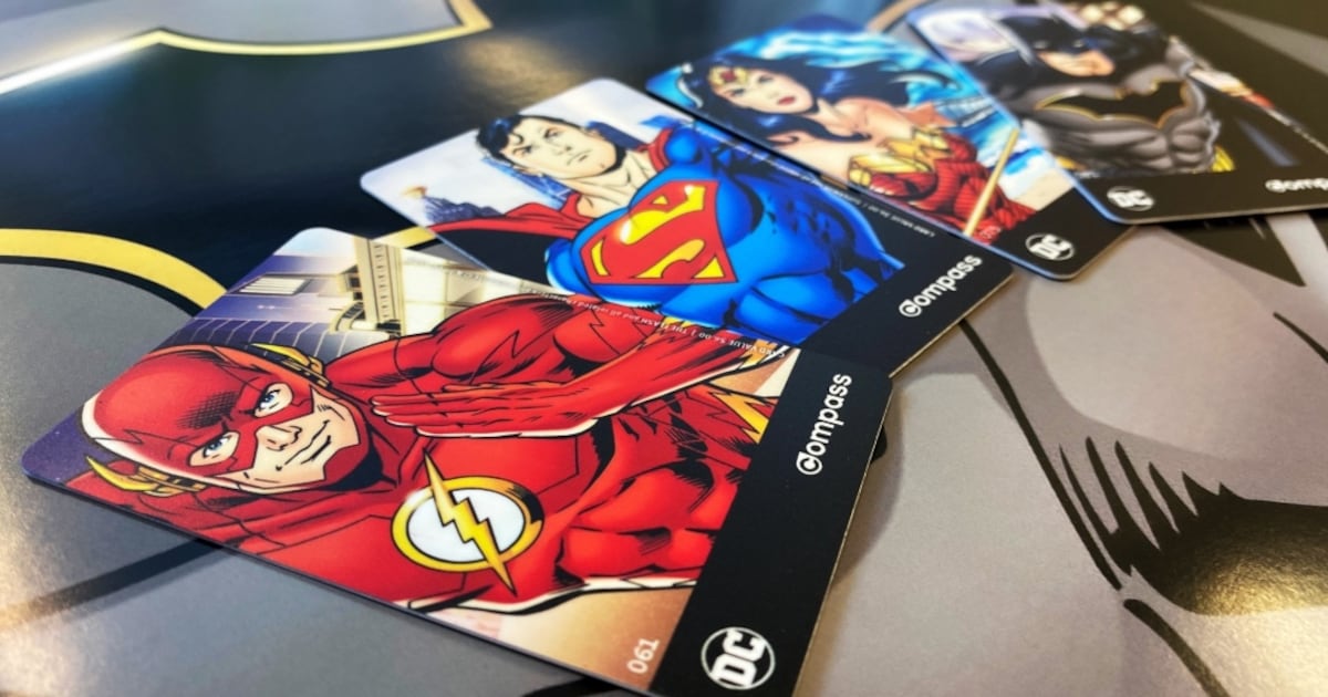 Compass Card Fifa Hundreds line up for TransLink's collectible DC superhero Compass Cards