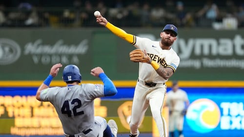 Brewers snap six-game skid by beating Blue Jays 2-1 with bizarre rally in 8th