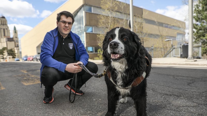 Quebecer graduating from Polytechnique with service dog who attended every class