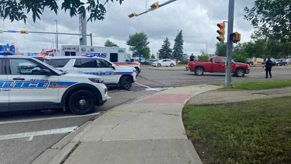 Regina police, EMS respond to collision involving pedestrian near east Walmart
