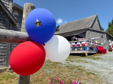 Acadians gathered at the L’Acadie de Chezzetcook Historic Site Saturday to celebrate National Acadian Day. (Mike Lamb/CTV News)