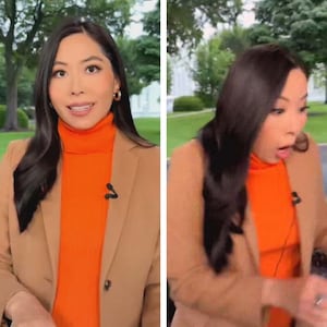 ABC reporter takes cover after gunshots ring out at the White House