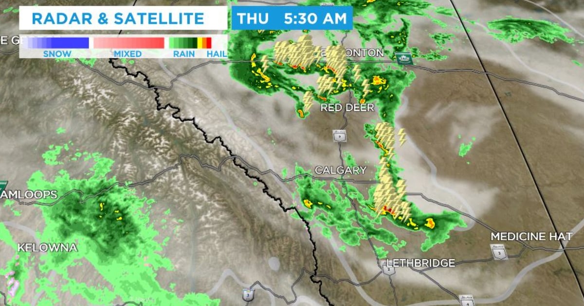 Funnel clouds possible in central Alberta; up to 100 mm of rain in parts of northern Alberta